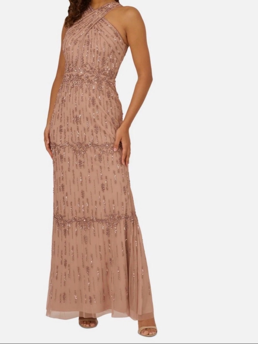 Adrianna Papell
Women's Beaded Mesh Mermaid Gown Size 18